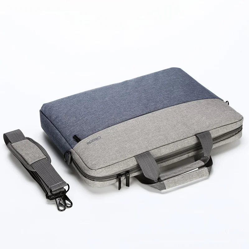 OKADE T52 15.6-inch Laptop Bag Shoulder Handbag Waterproof Notebook Pouch (With Shoulder Strap) - Light Grey