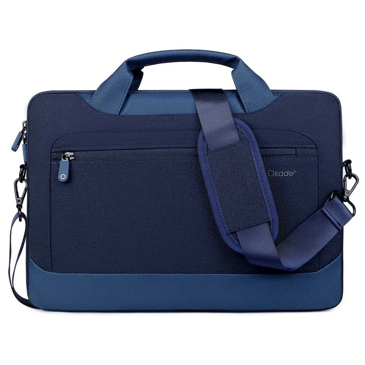 Okade T62 Bolso de Cuaderno Para 15.4-16 Pulgadas Laptop Shock-air Cushion Fining Bag Pouch de Almacenamiento (con Correa Para el Hombro) - Azul Oscuro