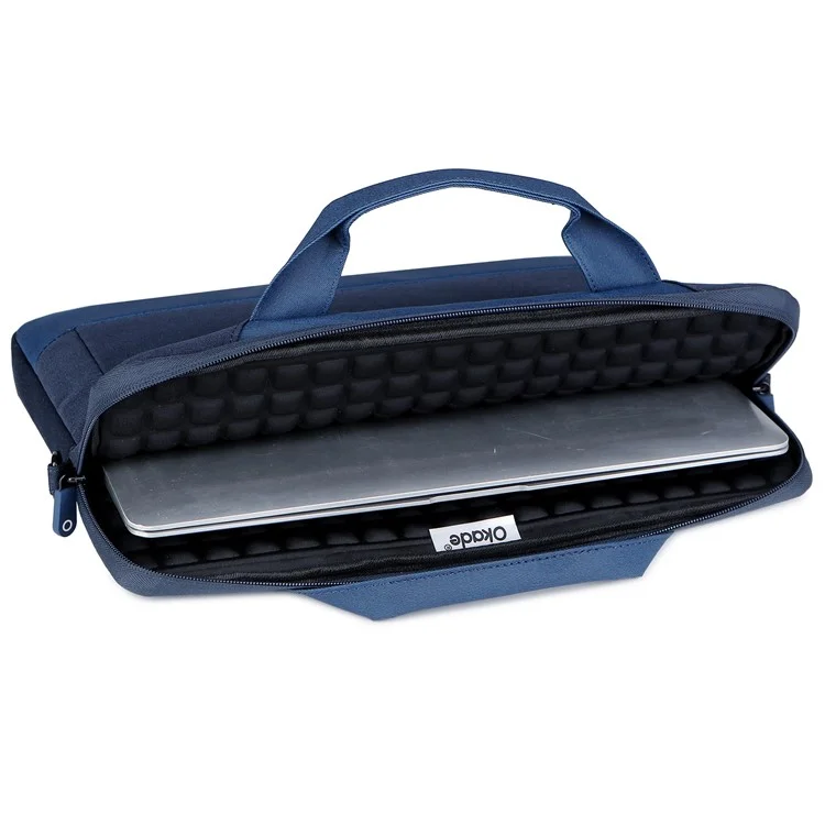 Okade T62 Bolso de Cuaderno Para 15.4-16 Pulgadas Laptop Shock-air Cushion Fining Bag Pouch de Almacenamiento (con Correa Para el Hombro) - Azul Oscuro