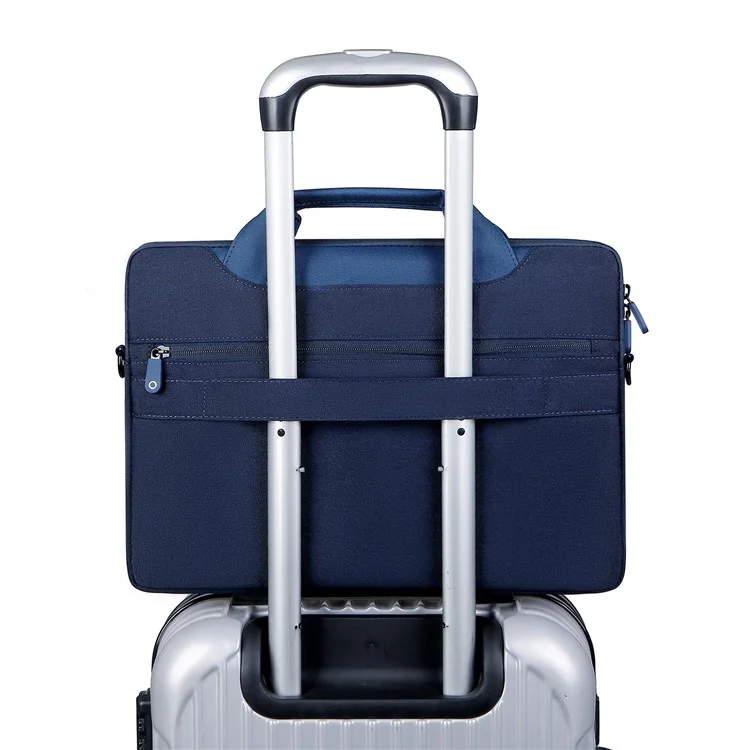 Okade T62 Bolso de Cuaderno Para 15.4-16 Pulgadas Laptop Shock-air Cushion Fining Bag Pouch de Almacenamiento (con Correa Para el Hombro) - Azul Oscuro