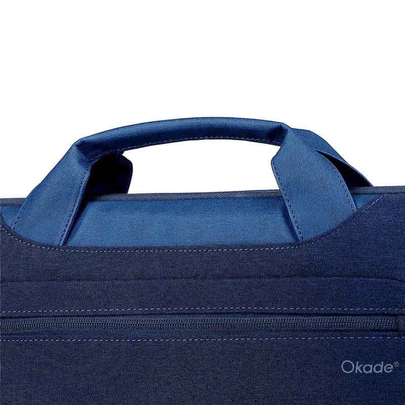 OKADE T62 Notebook Handbag for 15.4-16inch Laptop Shockproof Air Cushion Lining Protective Bag Storage Pouch (with Shoulder Strap) - Light Grey