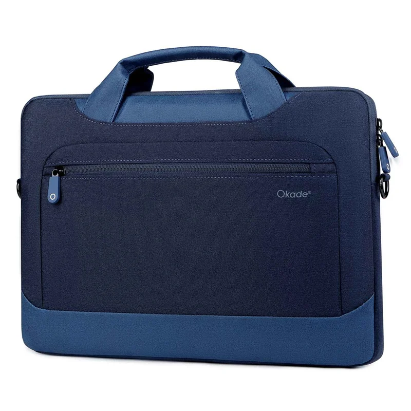 OKADE T62 Notebook Handbag for 15.4-16inch Laptop Shockproof Air Cushion Lining Protective Bag Storage Pouch (with Shoulder Strap) - Light Grey