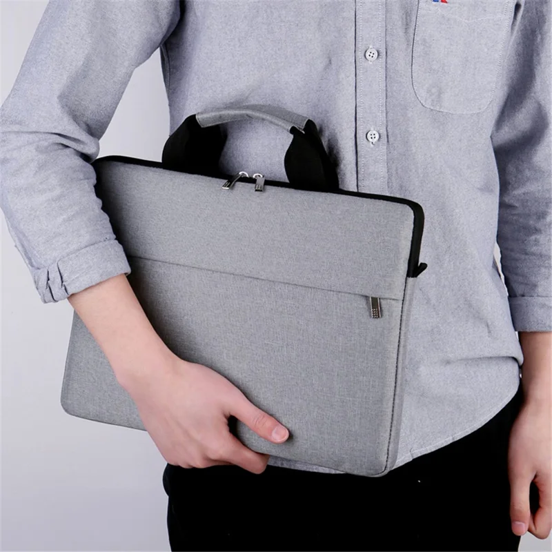 OKADE B022 15.6inch Notebook Soft Lining Protective Bag Anti-drop Laptop Handbag (with Shoulder Strap) - Black