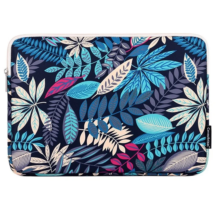 Canvasartisan 14-zoll-notebook-schutzhülle Bunte Blätter Druck Laptop Tragbarer Reißverschlussbeutel - H30-02