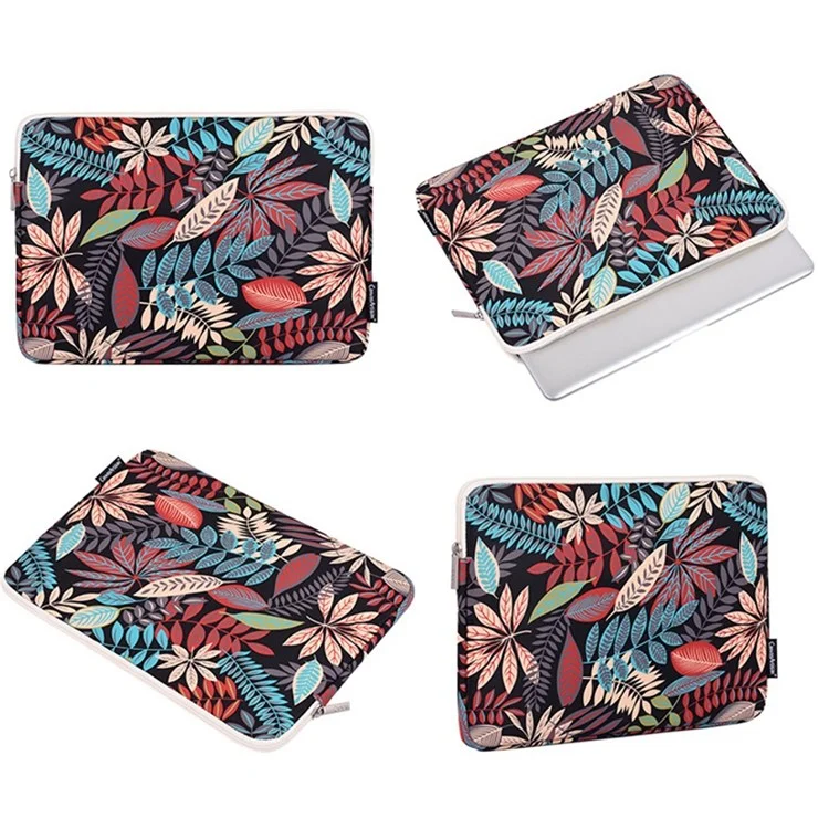 CANVASARTISAN 12-inch Laptop Shockproof Carrying Bag Colorful Leaves Print Notebook Protective Sleeve - H30-01