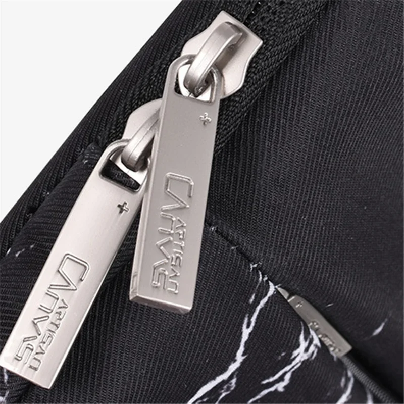 CANVASARTISAN H32-11 15-inch Laptop Portable Zipper Bag Anti-drop Printed Notebook Protective Sleeve - White