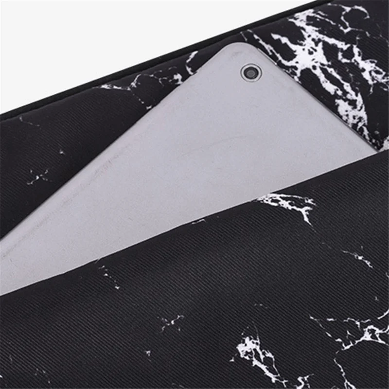 CANVASARTISAN H32-11 13-inch Laptop Zipper Pouch Slim Printed Carrying Bag Notebook Protective Sleeve - White