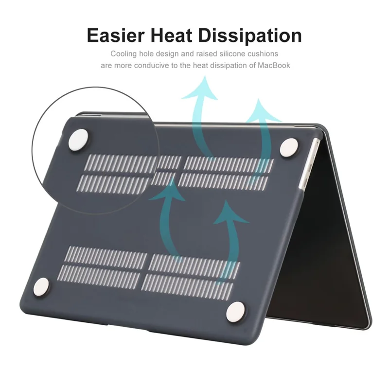 ENKAY HAT PRINCE Matte Laptop Hoes voor MacBook Air 13 inch (2025) / (2024) A2681 (M2) / A3113 (M3) / (2022) (EU) Cover met TPU Folie - Cyaan