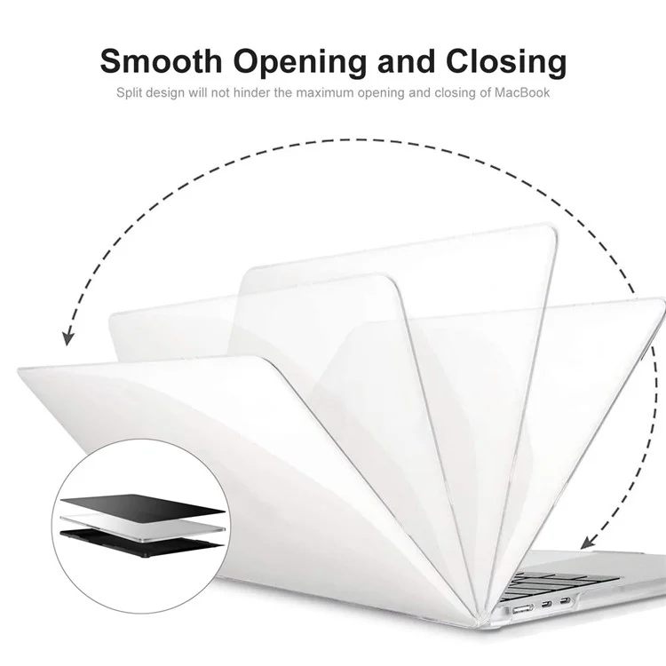 ENKAY HAT PRÍNCIPE para MacBook Air 13 pulgadas (2024) A2681 (M2) / A3113 (M3) / (2022) Cubierta de shell protectora de PC cristalina frontal y trasera - Transparente