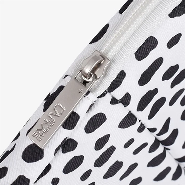 CANVASARTISAN H36-11 12-inch Laptop Soft Lining Protective Sleeve Black Spotted Notebook Carrying Bag