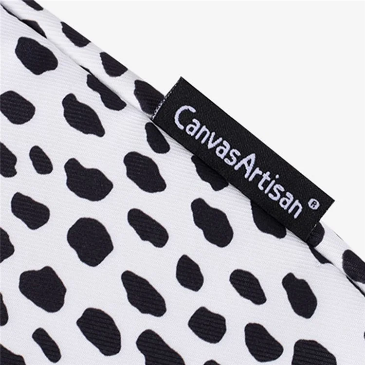 CANVASARTISAN H36-11 12-inch Laptop Soft Lining Protective Sleeve Black Spotted Notebook Carrying Bag