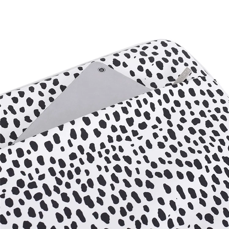 CANVASARTISAN H36-11 12-inch Laptop Soft Lining Protective Sleeve Black Spotted Notebook Carrying Bag