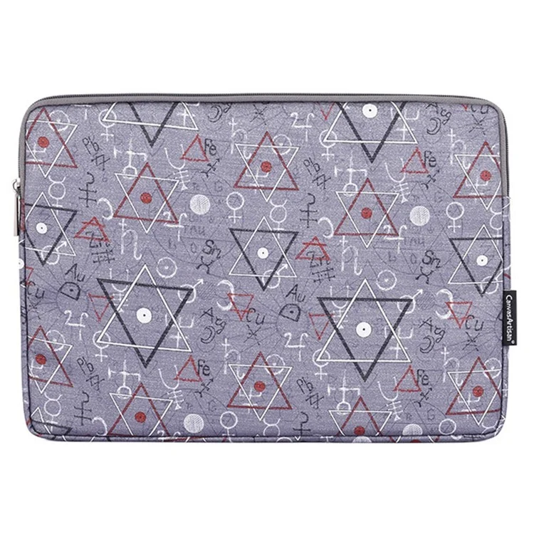 CANVASARTISAN H26-01 12-inch Laptop Geometric Print Soft Lining Carrying Bag Notebook Protective Sleeve