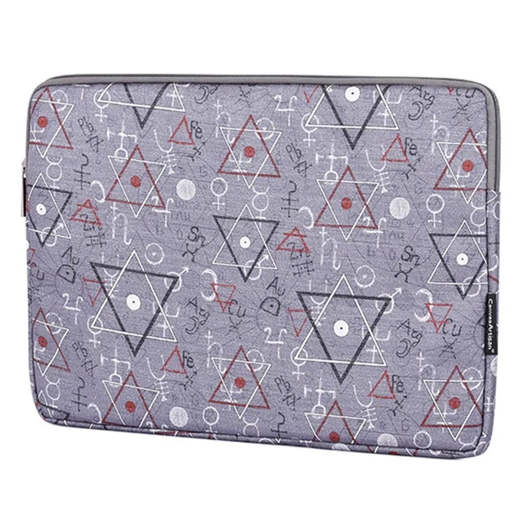 CANVASARTISAN H26-01 12-inch Laptop Geometric Print Soft Lining Carrying Bag Notebook Protective Sleeve