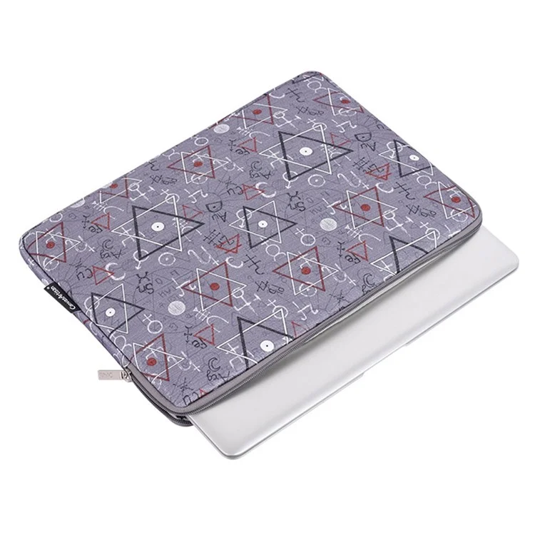 CANVASARTISAN H26-01 12-inch Laptop Geometric Print Soft Lining Carrying Bag Notebook Protective Sleeve