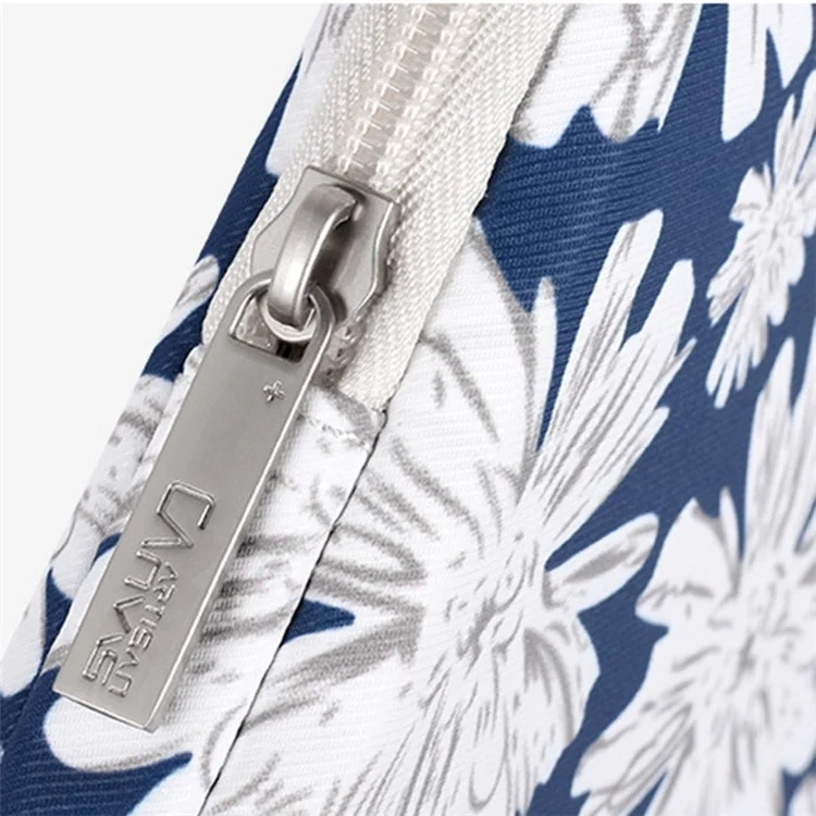 CANVASARTISAN H34-01 12-inch Laptop Flower Print Soft Lining Carrying Bag Notebook Zipper Pouch