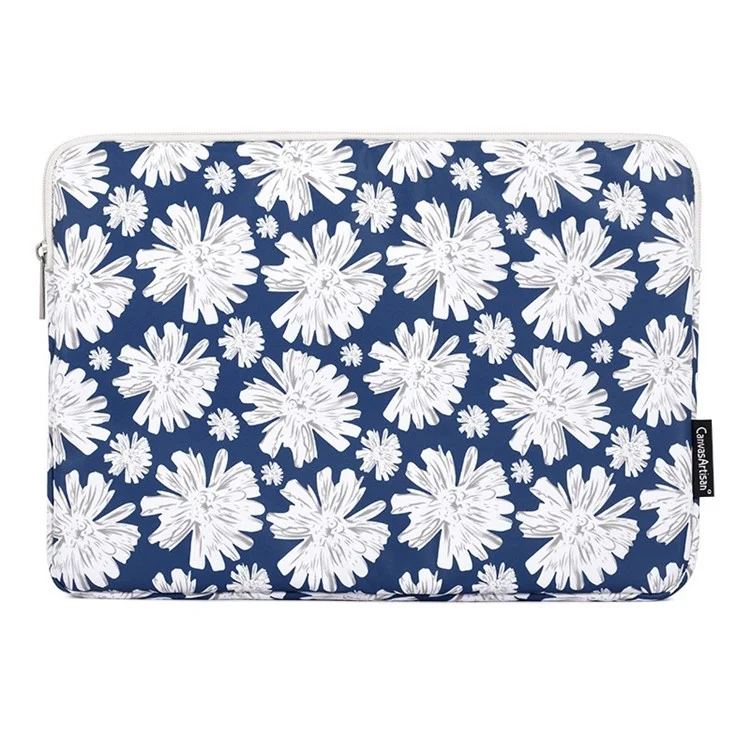 CANVASARTISAN H34-01 12-inch Laptop Flower Print Soft Lining Carrying Bag Notebook Zipper Pouch
