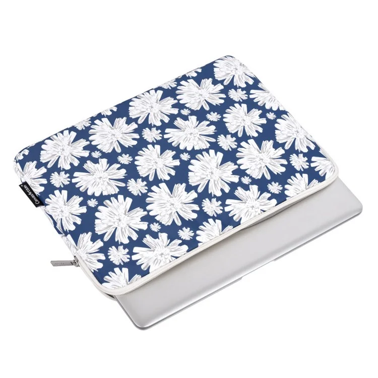 CANVASARTISAN H34-01 12-inch Laptop Flower Print Soft Lining Carrying Bag Notebook Zipper Pouch