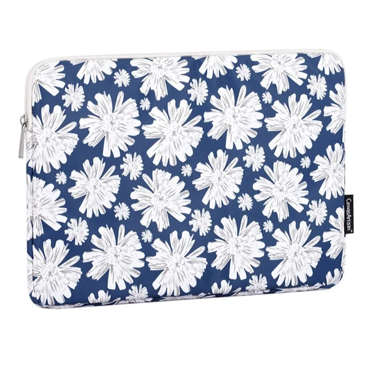 CANVASARTISAN H34-01 12-inch Laptop Flower Print Soft Lining Carrying Bag Notebook Zipper Pouch