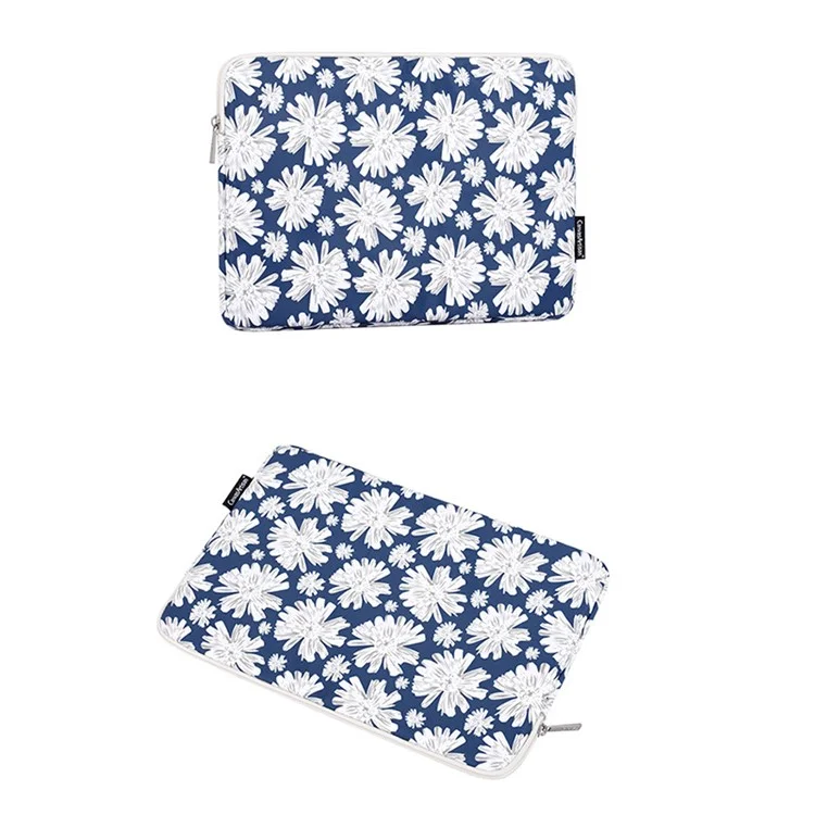 CANVASARTISAN H34-01 12-inch Laptop Flower Print Soft Lining Carrying Bag Notebook Zipper Pouch