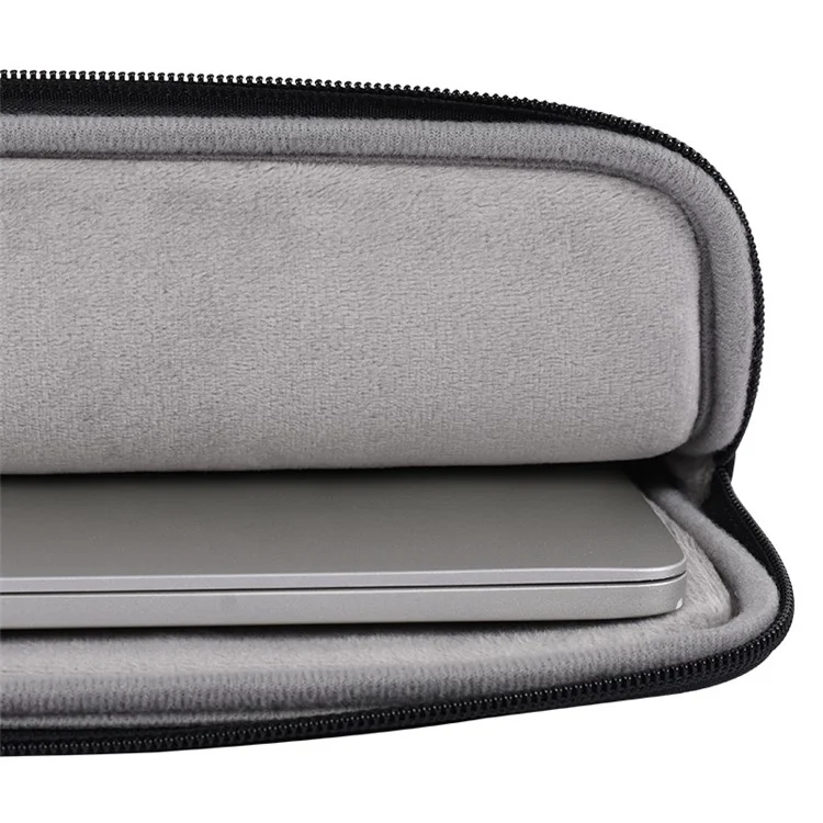 CANVASARTISAN G36-36 14-inch Black Spotted PU Leather Notebook Protective Sleeve Front Pocket Design Laptop Zipper Bag