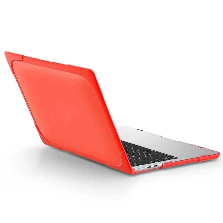 Laptop Case for MacBook Air 13 inch (2025) / (2024) / (2022) A2681 Protective Case Notebook Computer Anti-Scratch Cover with Stand - Red