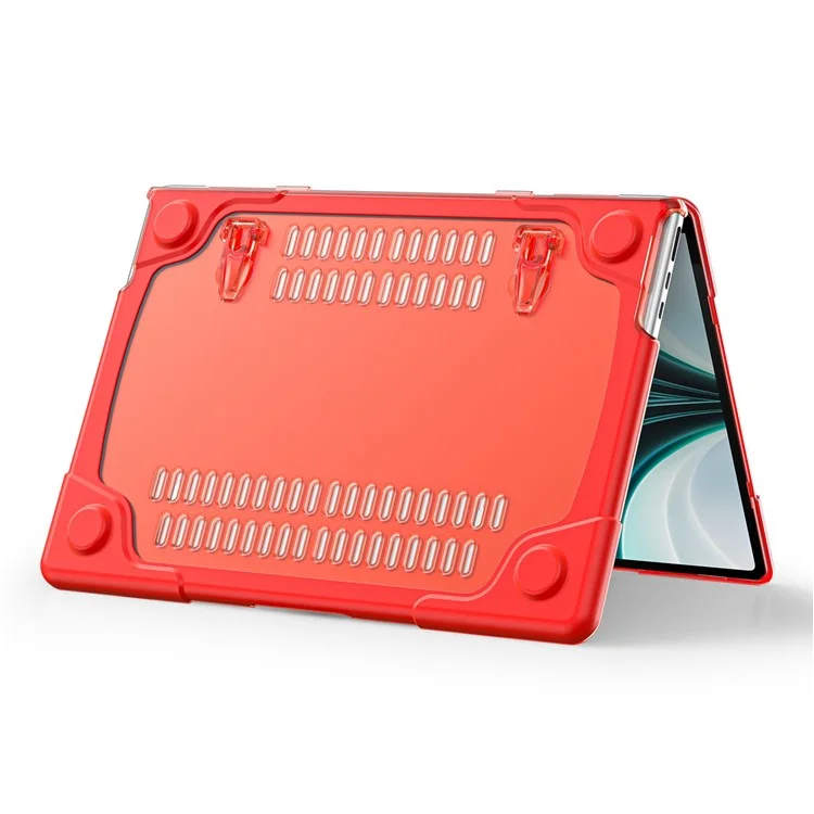 Laptop Case for MacBook Air 13 inch (2025) / (2024) / (2022) A2681 Protective Case Notebook Computer Anti-Scratch Cover with Stand - Red