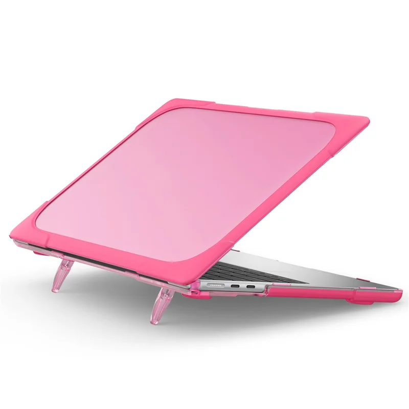 Laptop Case for MacBook Air 13 inch (2026) A3449 / (2025) A3240 / (2024) A3113 / (2022) A2681 Protective Case Notebook Computer Anti-Scratch Cover with Stand - Rose