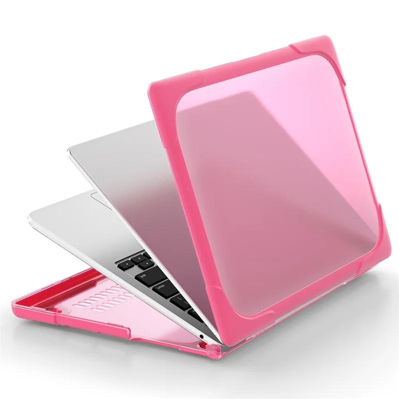 Laptop Case for MacBook Air 13 inch (2026) A3449 / (2025) A3240 / (2024) A3113 / (2022) A2681 Protective Case Notebook Computer Anti-Scratch Cover with Stand - Rose
