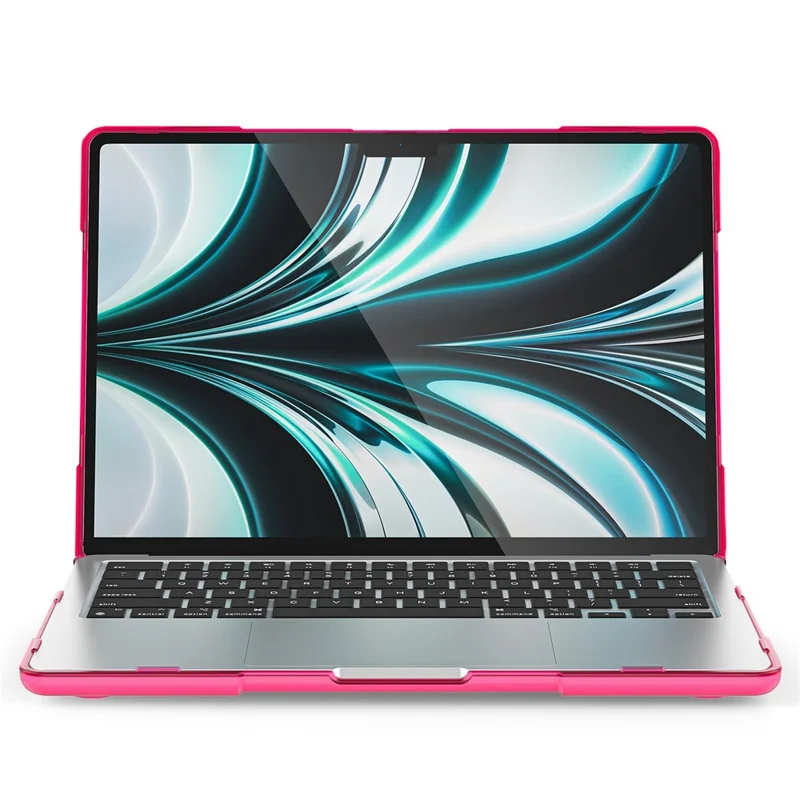 Laptop Case for MacBook Air 13 inch (2026) A3449 / (2025) A3240 / (2024) A3113 / (2022) A2681 Protective Case Notebook Computer Anti-Scratch Cover with Stand - Rose