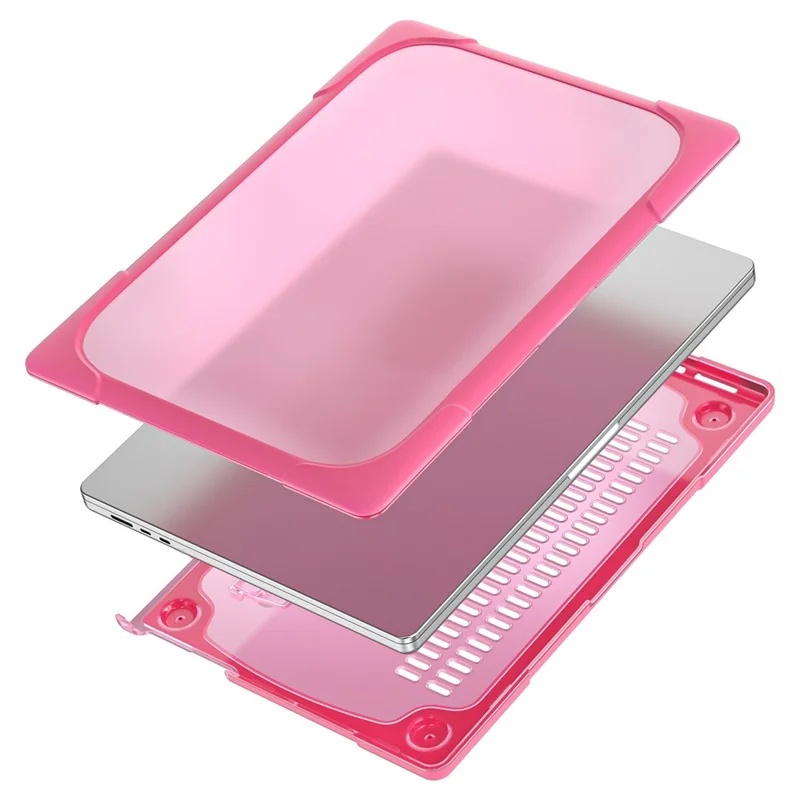 Laptop Case for MacBook Air 13 inch (2026) A3449 / (2025) A3240 / (2024) A3113 / (2022) A2681 Protective Case Notebook Computer Anti-Scratch Cover with Stand - Rose