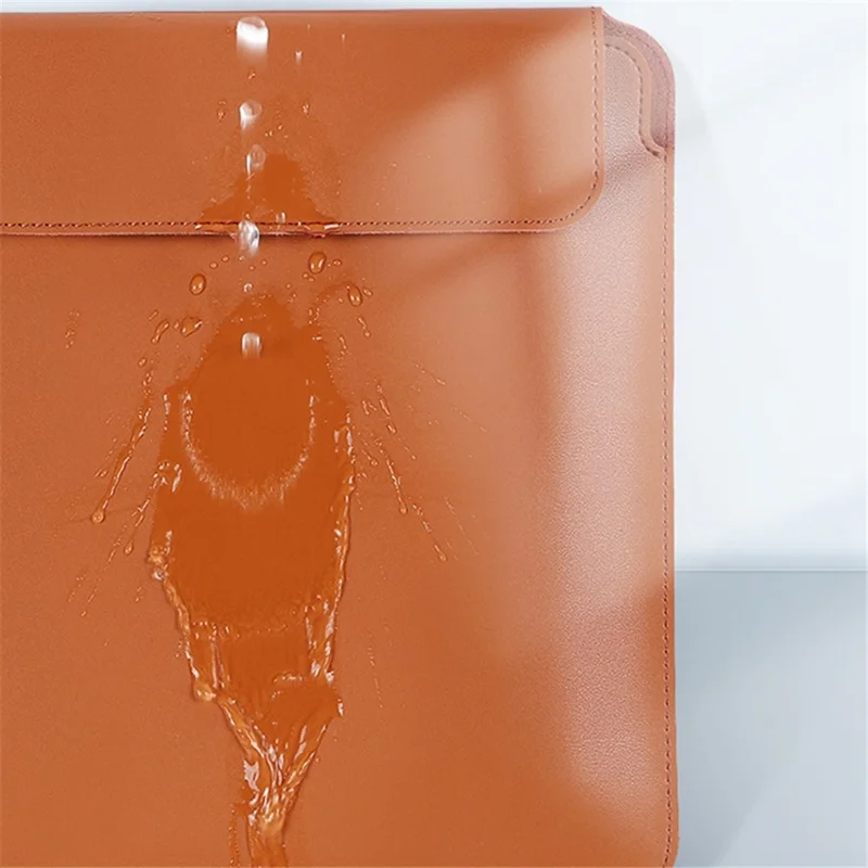 SS07 Laptop Sleeve for 13 inch Notebook, Cowhide Leather Waterproof Cover Horizontal Style Notebook Computer Case - Black