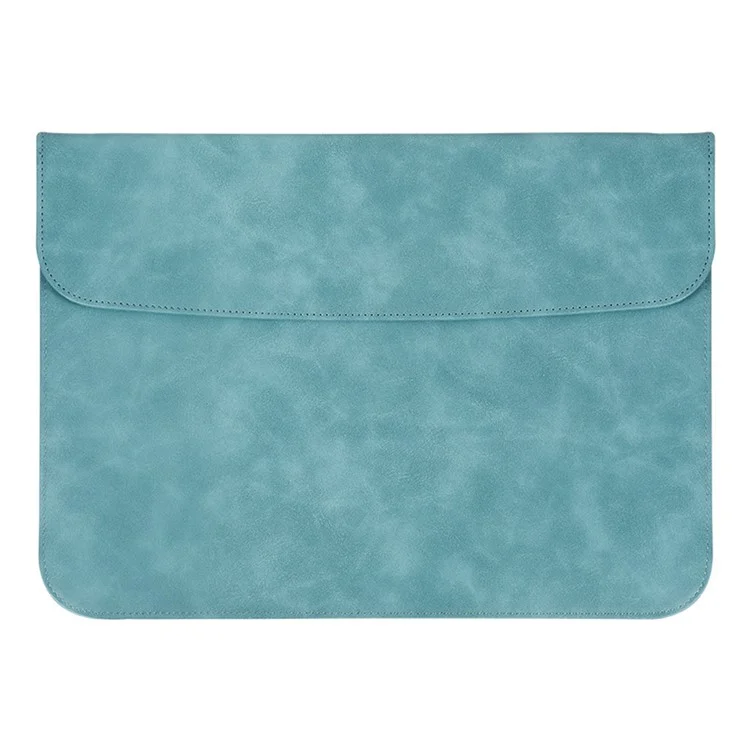 SS13 13 Inch Notebook Computer Carrying Pouch Lightweight Thin Laptop Sleeve Bag Ultra-thin PU Leather Mouse Pad - Sky Blue