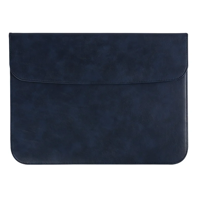 SS13 15.4 Inch Laptop Case Sleeve Waterproof PU Leather Mouse Pad Notebook Computer Pouch Mouse Mat Thin Bag - Dark Blue