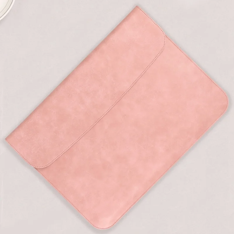 SS13 15.4 Inch Laptop Case Sleeve Waterproof PU Leather Mouse Pad Notebook Computer Pouch Mouse Mat Thin Bag - Dark Blue