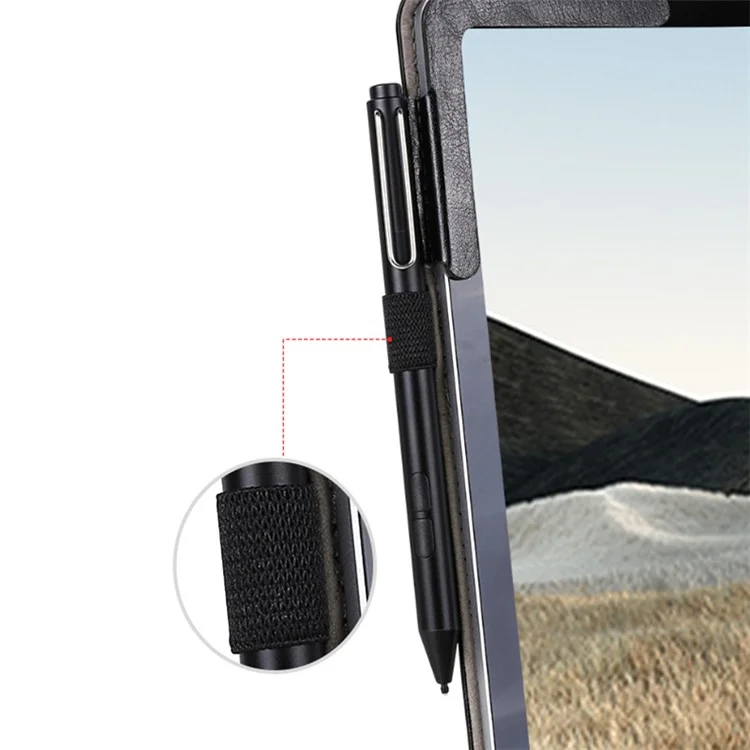 Funda de la caja del portátil SS-26 para Microsoft Surface Laptop 1 / 2 / 3 / 4 de 13.5 pulgadas, funda de piel de poliuretano para portátil con soporte - Mezcla de cuero / Negro+Marrón