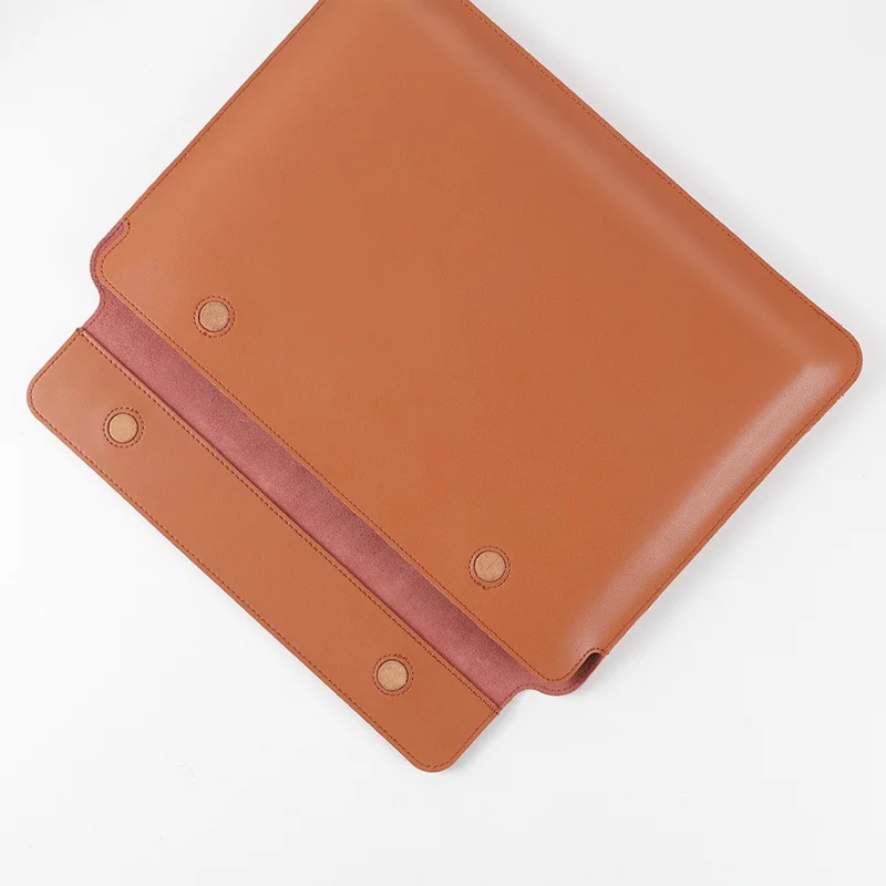 SS07 Laptop Sleeve for Microsoft Surface Go 1 / 2 / 3, Cowhide Leather Case Water Resistant Notebook Computer Carrying Bag - Black