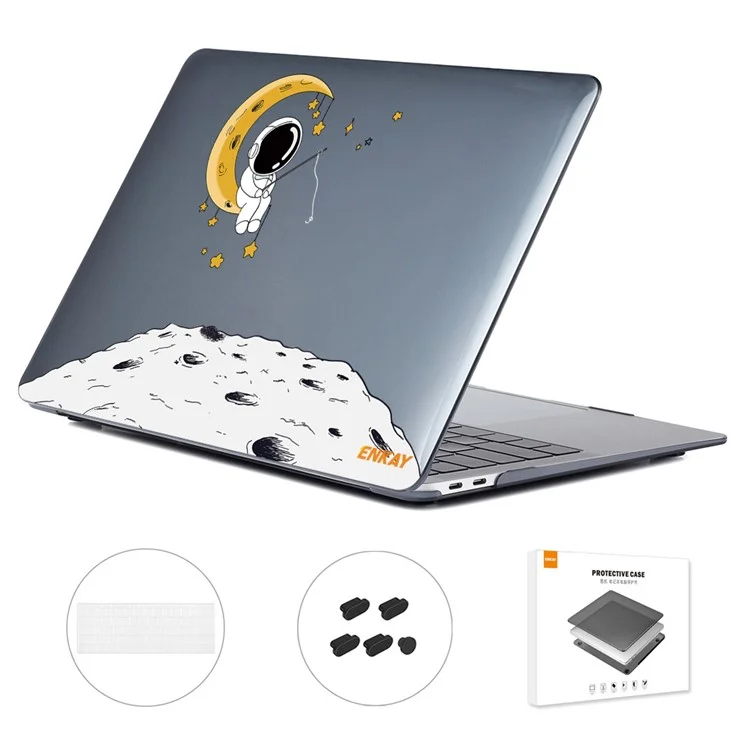 Enkay Hat Prince Protective Case Para MacBook Pro 15 Polegadas (2016) A1707 / A1990 (versão Dos Eua) Padrão de Astronauta Caso Anti-Drop Com TPU Teclado Filme + Plugues à Prova de Poeira - Astronauta No.3