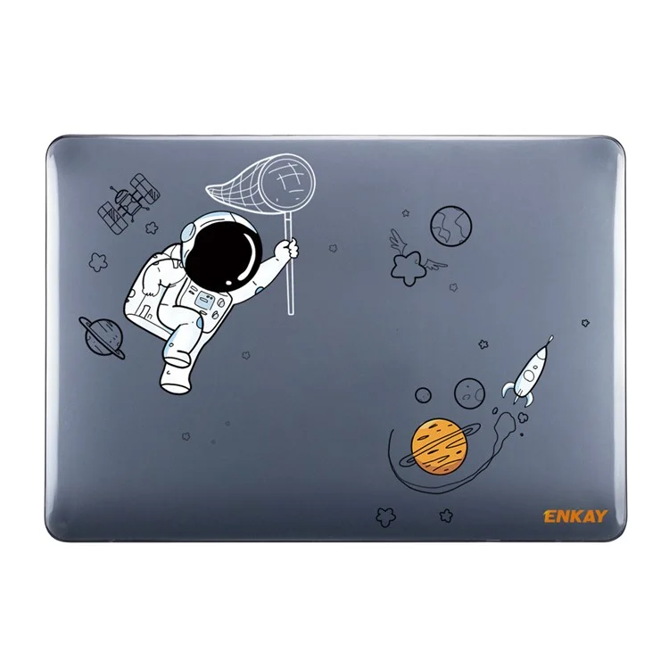 ENKAY HAT PRINCE Protective Case for MacBook Pro 15 inch (2016) A1707 / A1990 (US Version) Astronaut Pattern Anti-Drop Case with TPU Keyboard Film + Dust-Proof Plugs - Astronaut No.2