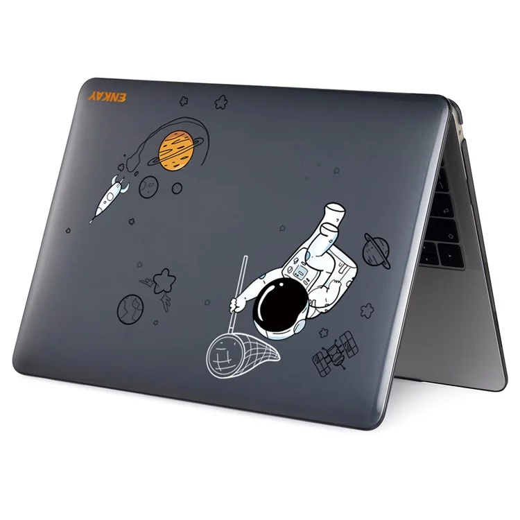 ENKAY HAT PRINCE Protective Case for MacBook Pro 15 inch (2016) A1707 / A1990 (US Version) Astronaut Pattern Anti-Drop Case with TPU Keyboard Film + Dust-Proof Plugs - Astronaut No.2