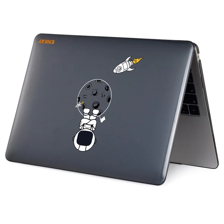 Enkay Hat Prince Para MacBook Pro 13 Polegadas (2020) A2251 / A2289 / A2338 (versão Dos Eua) Caso de Protetor Astronaut Padrão Anti-arranhão Case de Laptop Com Filme de Teclado TPU + Plugues à Prova de Poeira - Astronauta No.4