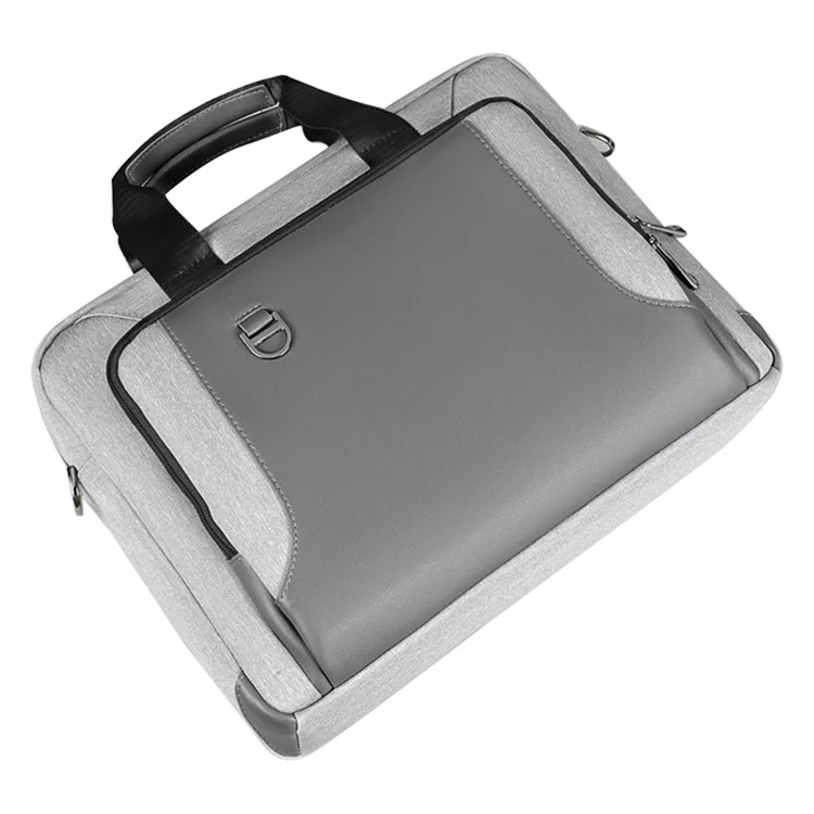 J.QMEI 971 Thicken Type 15.6-inch Laptop Carrying Bag Briefcase Shockproof Notebook Handbag with Shoulder Strap - Grey
