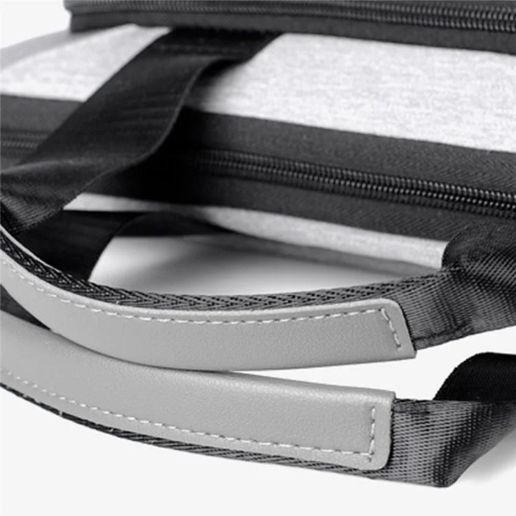 J.QMEI 971 Thicken Type 15.6-inch Laptop Carrying Bag Briefcase Shockproof Notebook Handbag with Shoulder Strap - Grey