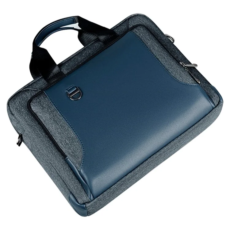 J.QMEI 971 Thin Type 13.3 / 14-inch Business Briefcase Laptop Shockproof Carrying Bag Unisex Notebook Protective Handbag with Shoulder Strap - Blue
