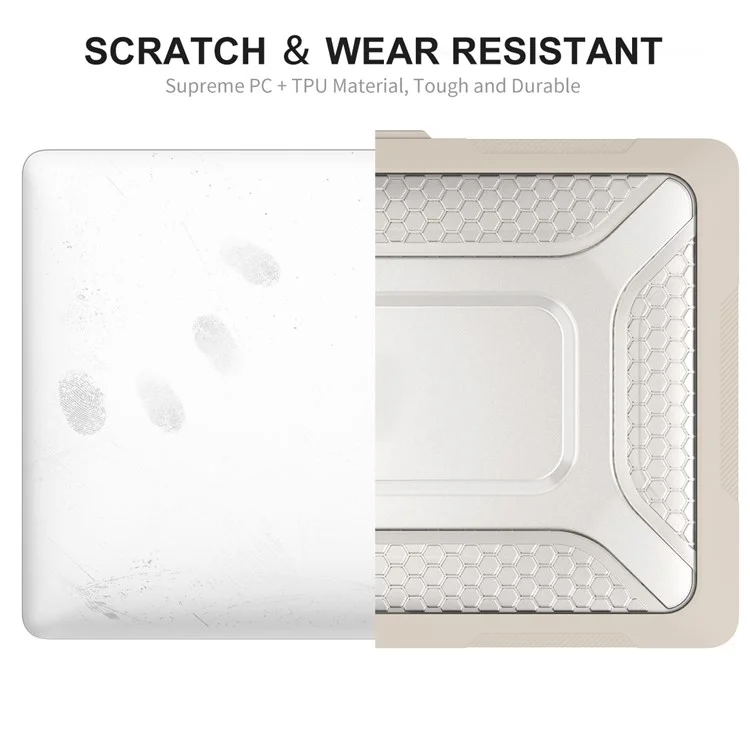 Case Protettivo di Enkay Hat Prince Per MacBook Pro 13 Pollici (2016) A1706 / (2018) A1989 / (2019) A2159 (versione Statunitense) Copertina Per Kickstand Del Laptop Con Pellicola Tastiera TPU + Spine a Prova di Polvere - Cachi