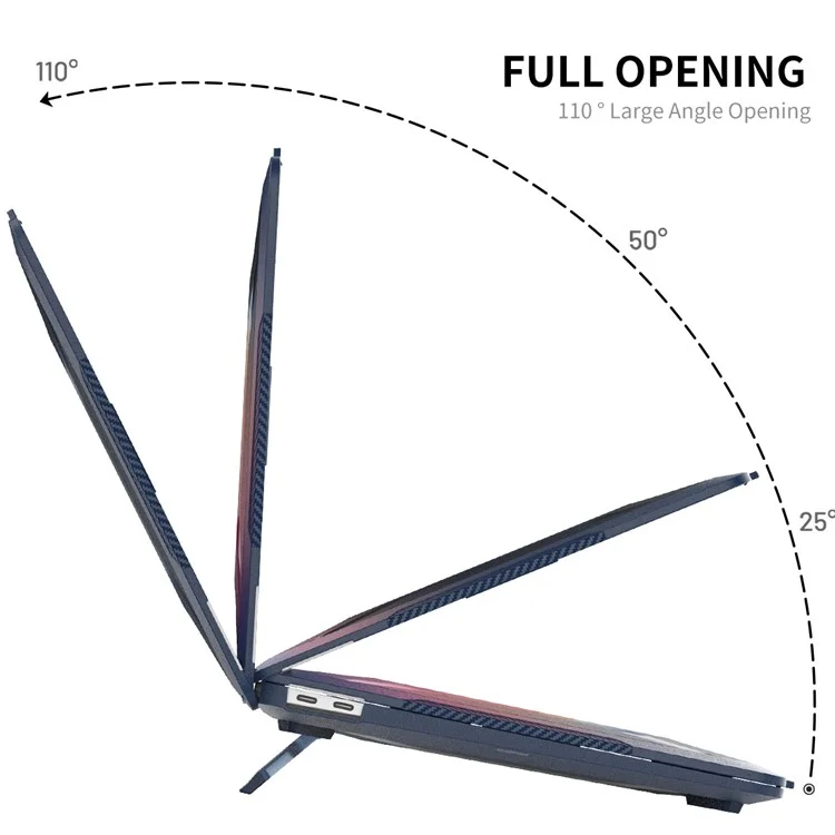 Enkay Hat Prince Pour MacBook Pro 13 Pouces (2020) A2251 / A2289 / A2338 (version Américaine) Pliez le Boîtier de Dissipation de Chaleur du Coeur PC Hard PC Avec un Film Clavier TPU Clear + Plugs Anti-Dust - Bleu
