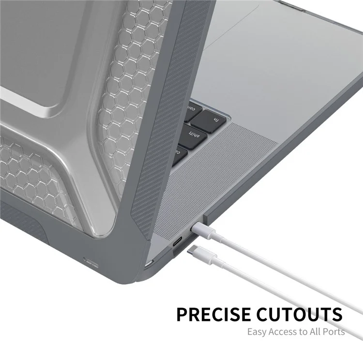 Enkay Hat Prince 3-in-1 Против Скребки Подставки Для MacBook Pro 16-дюймовый (2019) A2141 (версия Сша), Оболочка Для Ноутбука Hard PC с Пленкой Для Клавишных TPU + Anti-Dust Plants - Серый