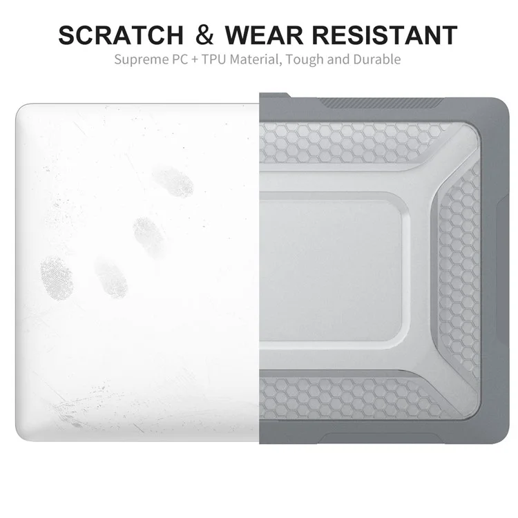 Enkay Hat Prince 3-in-1 Против Скребки Подставки Для MacBook Pro 16-дюймовый (2019) A2141 (версия Сша), Оболочка Для Ноутбука Hard PC с Пленкой Для Клавишных TPU + Anti-Dust Plants - Серый