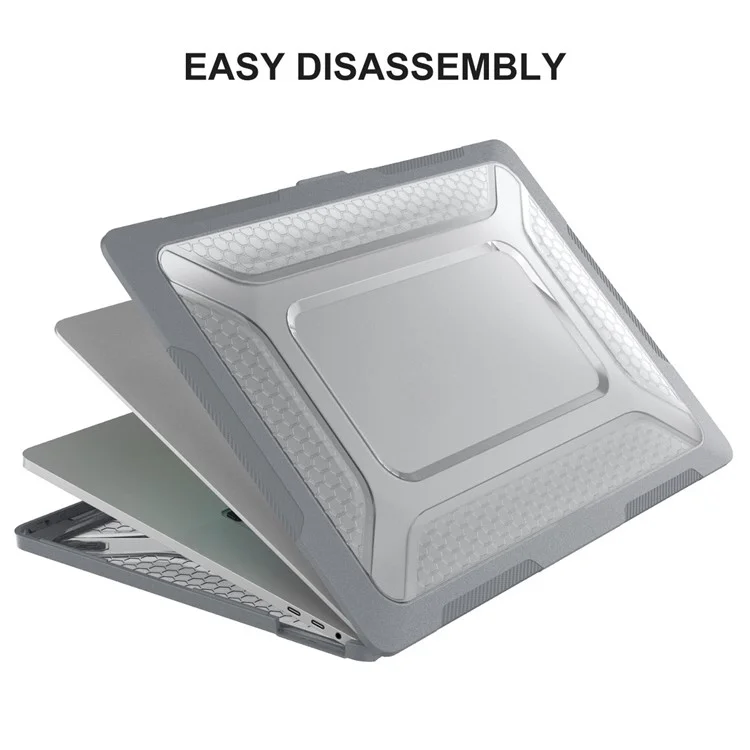 Enkay Hat Prince 3-in-1 Против Скребки Подставки Для MacBook Pro 16-дюймовый (2019) A2141 (версия Сша), Оболочка Для Ноутбука Hard PC с Пленкой Для Клавишных TPU + Anti-Dust Plants - Серый