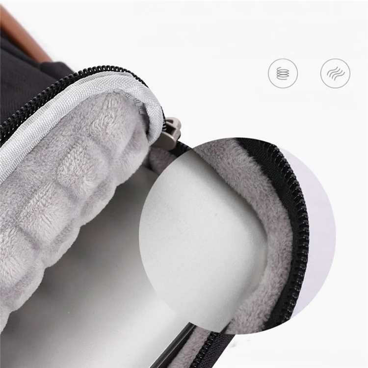 Canvasartisan K28-22 Portable Sleeve Borse Laptop Slim Case Con 2 Buste / Maneggiare Cinghia Per Una Custodia da Trasporto a Prova di Shock da 15 Pollici - Nero